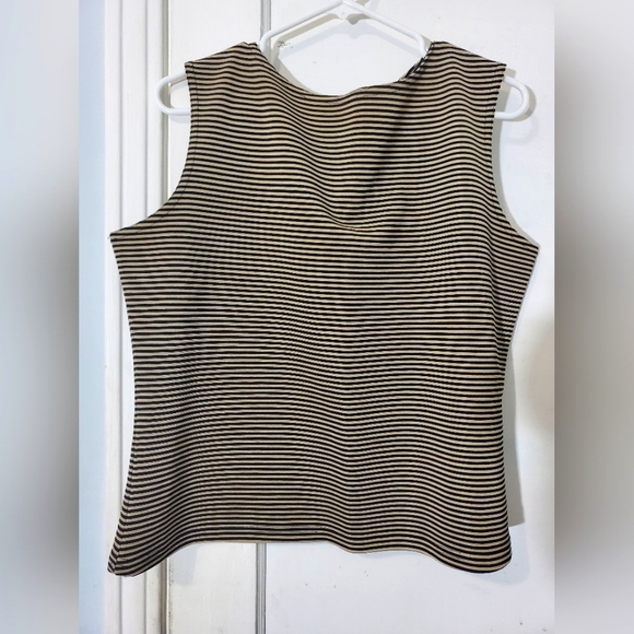 Vintage Creative Design Works Striped Blouse Womens Size XL Sleeveless - Picture 1 of 4
